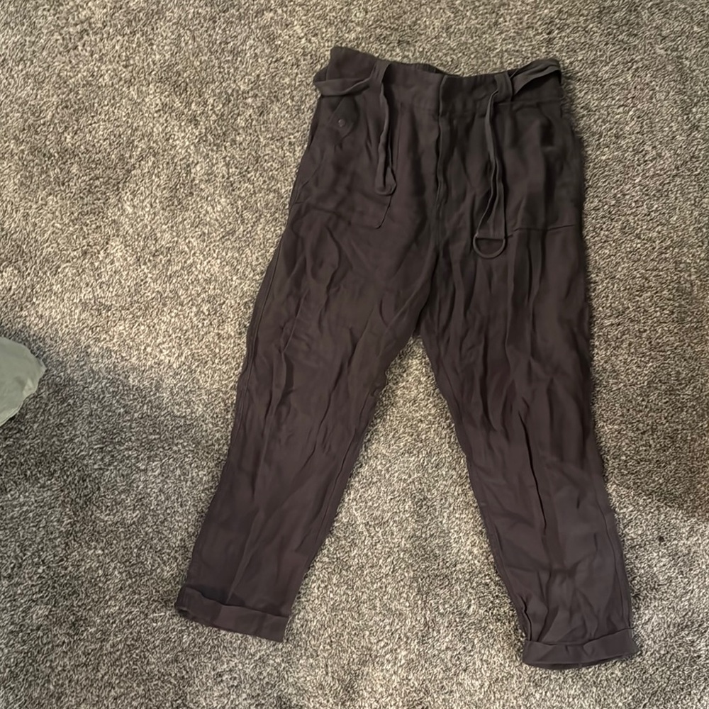 Tahari Black Cargo Pants with Relaxed Fit